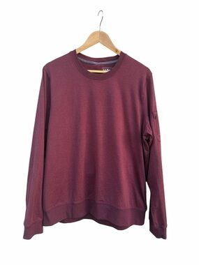 LL Bean burgundy long sleeve top size large